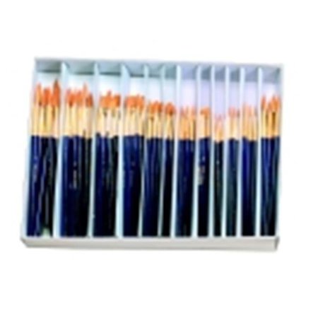 ROYAL BRUSH Royal Brush Waterproof Standard Golden Taklon Hardwood Handle Paint Brush Combo - Blue; Pack 144 401155
